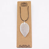 Necklace - Bravery Leaf - Silver