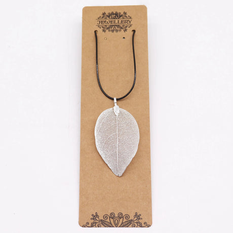 Necklace - Bravery Leaf - Silver