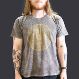 Nomad Sari Stonewashed Cotton T-Shirt  Mandala  Dark Grey  Large
