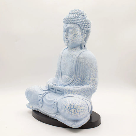 Meditation Buddha Lamp Sky Blue - Oval Stand