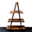 Folding Wooden A-Frame Shelf  Brown
