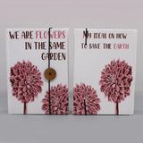 Notebook with strap - Flowers in the same garden