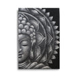 Grey Half Buddha Mandala 60x80cm