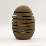 Natural Riverstone Candle Holder - Standing Stone Cut  (10x13x22cm)