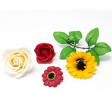 Craft Soap Flowers - Med Rose - Black