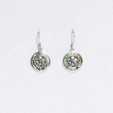 Shell & Silver Earrings - Frangipani - Abalone