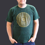 Nomad Sari Stonewashed Cotton T-Shirt  Mandala  Green  XL