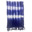 Boho Java Art Stole/Scarf - Indigo Stripes - 62x200cm