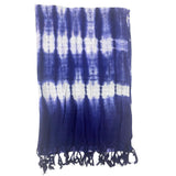 Boho Java Art Stole/Scarf - Indigo Stripes - 62x200cm