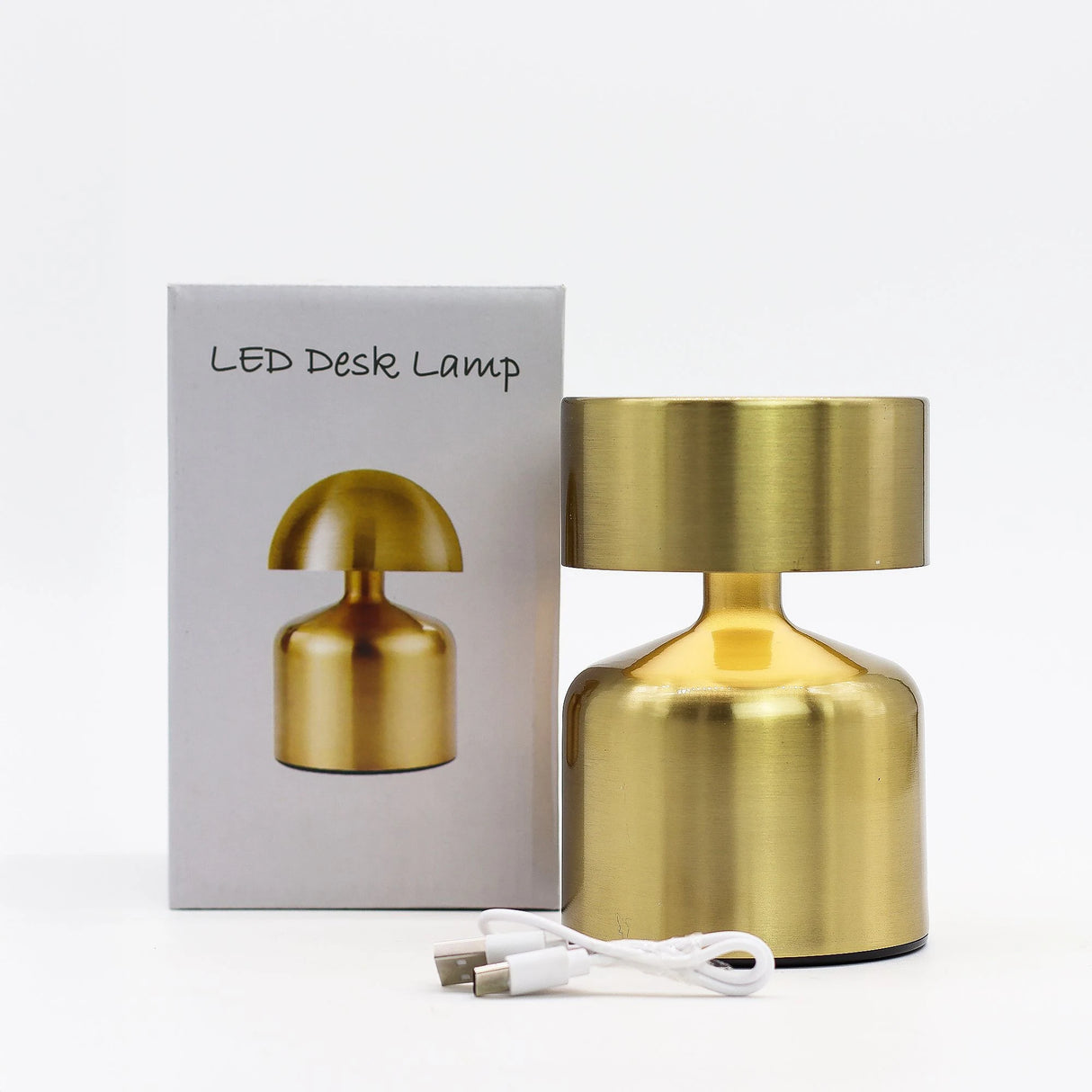 Touch Lamp - Flat Mushroom Bronze- USB (C) - Rechargable  (400 Watt)