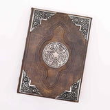 Heafty Brown Tan Book - Zinc Pentagon Decor - 200 Deckle Edges Pages - 26x18cm