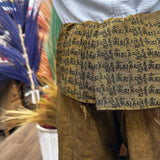 Yoga and Festival Pants - Thai Fisherman  Mandala Mantra on Orange