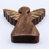 Large Mango Wood Angel - Gold Decor