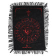 Ancient Witch Pendulum Divination Cloth - All Seeing Eye - Black & Blood Red