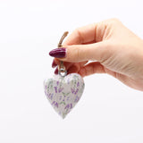 Lrg Decor Wood Heart -  Lavender