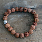 Rudraksha Buddah Bangle Mala - Brown