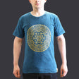 Nomad Sari Stonewashed Cotton T-Shirt  Chakra  Blue  Small