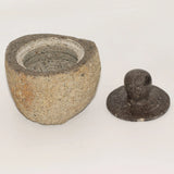 Natural Riverstone Grounding Pot -Medium (aprox 12x8cm)