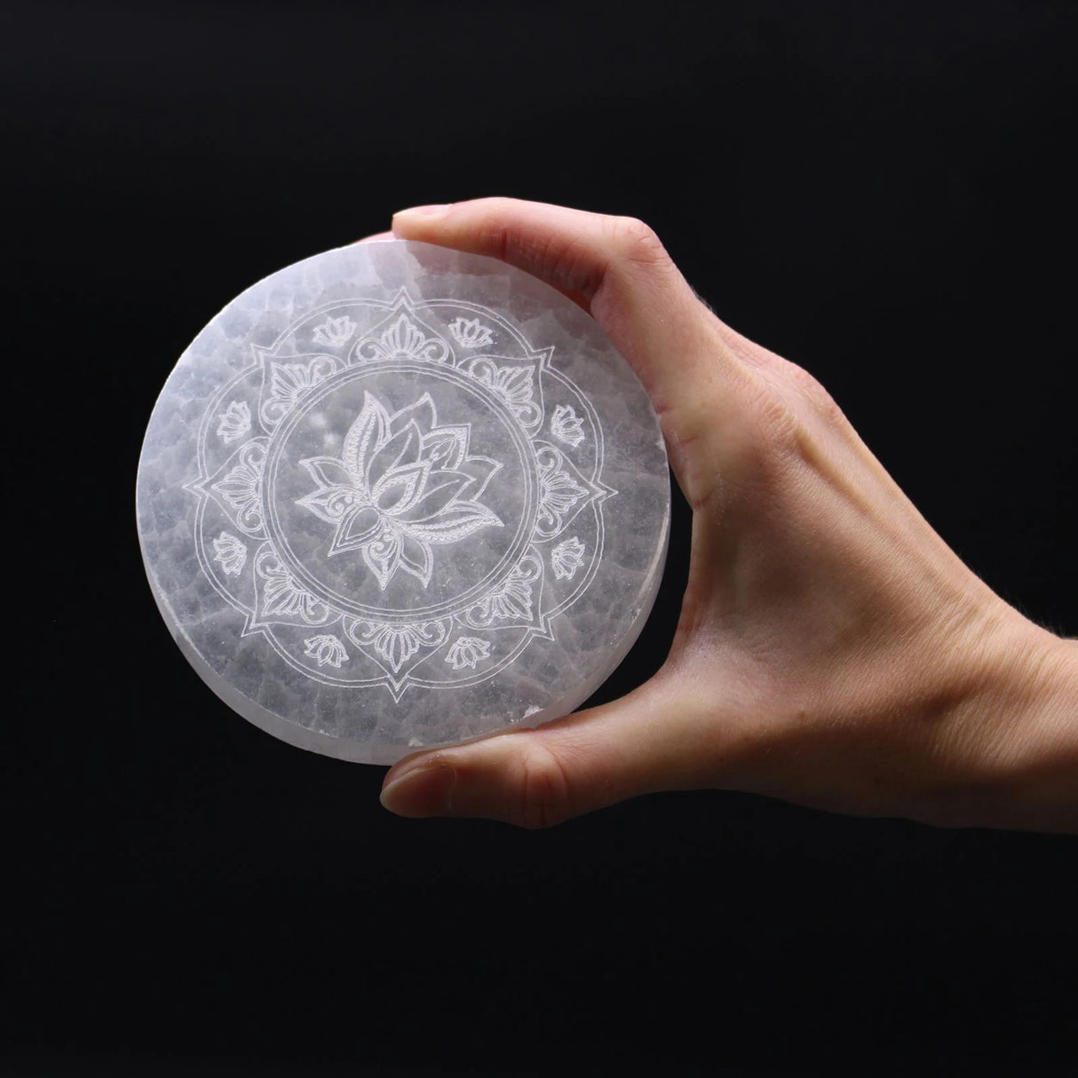 Medium Charging Plate 10cm -  Lotus Mandala