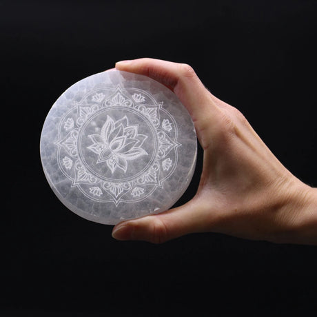 Medium Charging Plate 10cm -  Lotus Mandala