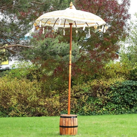 Bali Patio Parasol - Canvas - Natural Decor - 1.5m