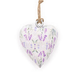 Lrg Decor Wood Heart -  Lavender