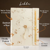 Lokta Mixed Flowers Notebook  Large (21x15cm)  45 Leaves  Includes Bookmark