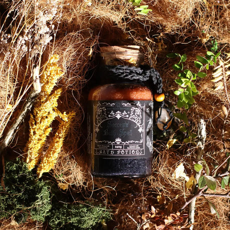 Ancient Witch Bath Spell Potion & Citrine Crystal Amulet - Success