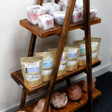 Folding Wooden A-Frame Shelf  Brown
