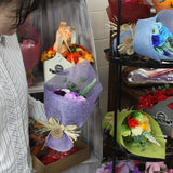 Blue Standing Soap Flower Bouquet - Special