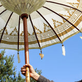 Bali Patio Parasol - Canvas - Natural Decor - 1.5m