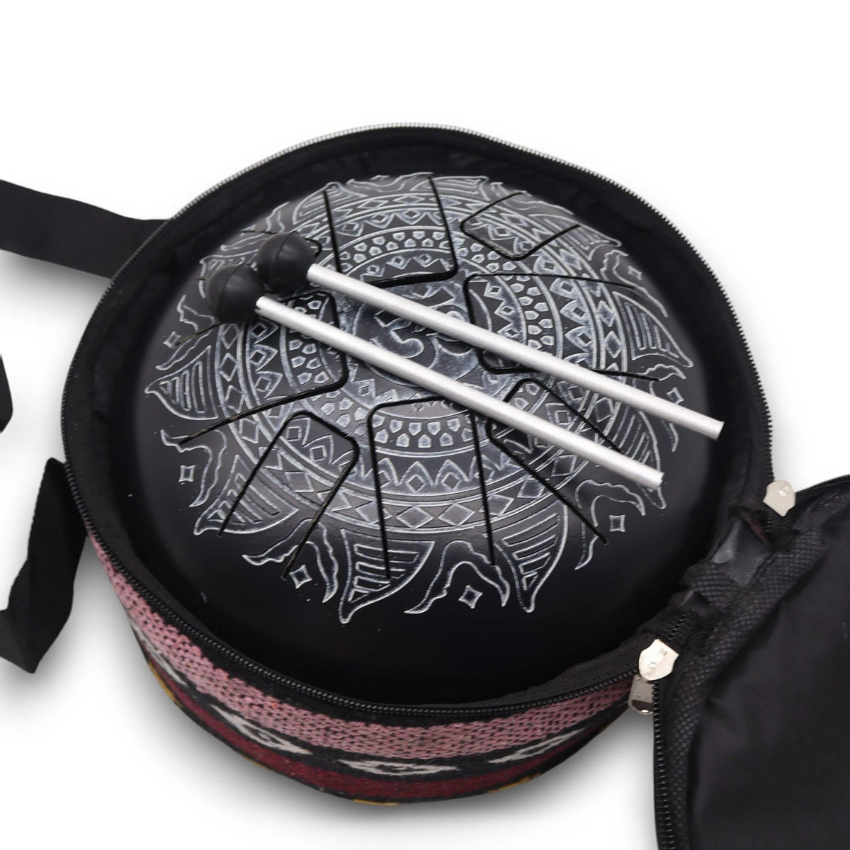 Med Hapi Drum Om Mandala Engraved- 22x15cm