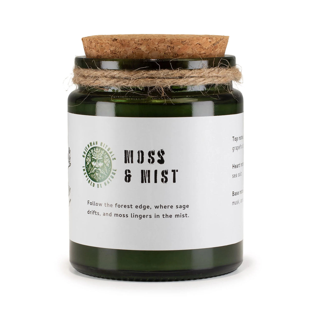 Greenman Woodwick Soy Candle - Moss & Mist
