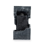 Grand Water Feature - 24x22x48cm - Colour Changing Crystal Ball in Rock