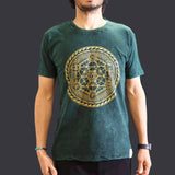 Nomad Sari Stonewashed Cotton T-Shirt  Chakra  Green  Medium