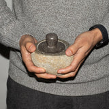 Natural Riverstone Grounding Pot -Medium (aprox 12x8cm)