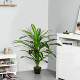 Outsunny Artificial Plant in Pot, Fake Plant for Home Indoor Decor, 110cm, Green