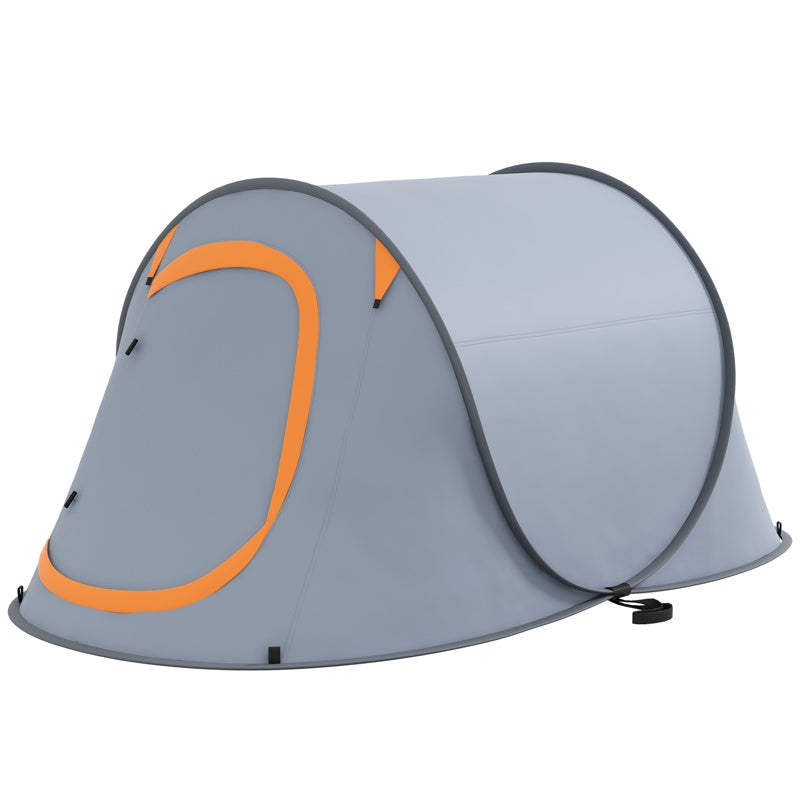 Outsunny Two-Man Pop-Up Dome Tent, with Accessories - Grey