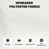 Outsunny 7-Piece Patio Furniture Cushions, Outdoor Loveseat Cushion with Removable Covers for Rattan Furniture, 60x60 cm, Cream