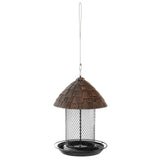 Squirrel-proof Metal Wild Bird Feeder with Perch and Drain Holes