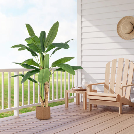 5.3 Feet Tall Bird of Paradise Artificial Plant Faux Banana Leaf Tree