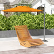 Outsunny Outdoor Rocking Chair w/ Slatted Seat, Wooden Rocking Chair, 130cm x 60cm x 60cm, Light Brown