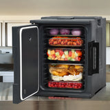 Front-Loading Insulated Food Pan Carrier for 6 Full-Size Pans-Black