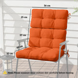 Outsunny Set of Two Padded Outdoor Seat Cushions - Orange