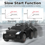 12V Jaguar F-Type SVR Kids Ride On Car with Remote control-Black