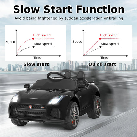 12V Jaguar F-Type SVR Kids Ride On Car with Remote control-Black