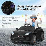 12V Jaguar F-Type SVR Kids Ride On Car with Remote control-Black