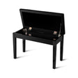 Solid Wood PU Leather Padded Piano Bench Keyboard Seat-Black