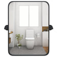 30 x 22 Inch Black Metal Framed Pivot Rectangle Wall-Mounted Mirror