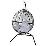 Hanging Rattan Egg Chair - Black